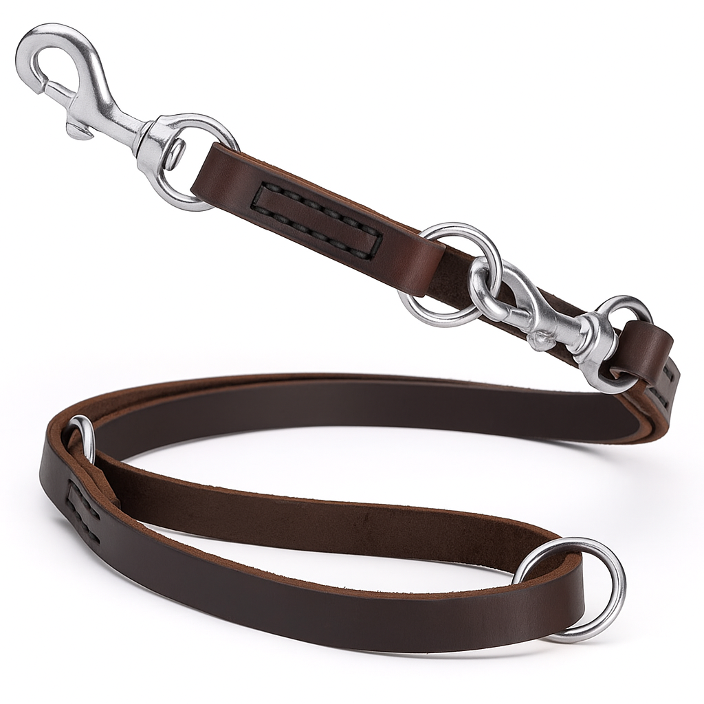 Ultimate K9 Industries Multipurpose Leather Dog Leash - 210cm (7ft)