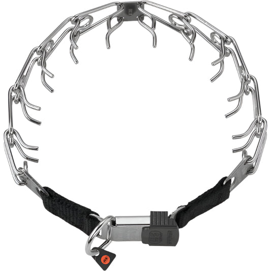Herm Sprenger ULTRA-PLUS stainless steel prong collar with center-plate and ClicLock buckle
