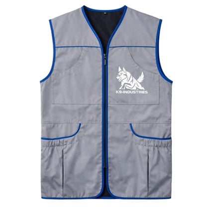 Professional Dog Trainer Vest – Premium Multi-Pocket Training Vest for Everyday Work with Working Dogs-Grey