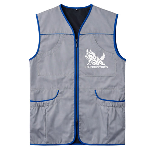 Professional Dog Trainer Vest – Premium Multi-Pocket Training Vest for Everyday Work with Working Dogs-Grey
