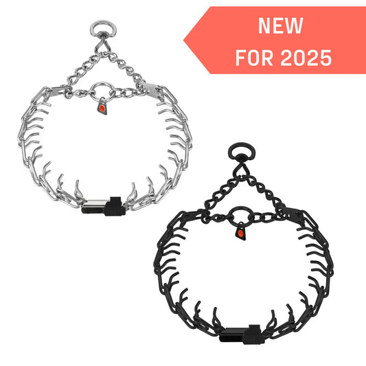 ULTRA-PLUS Training Prong Collar with ClicLock, Assembly Chain, and Swivel (3.0mm Short Version)