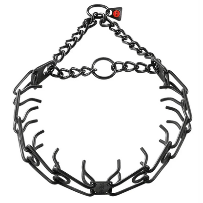 Herm Sprenger Prong Collar for Border Collies - Blackened Stainless Steel (Small, 2.25 mm, Made in Germany)