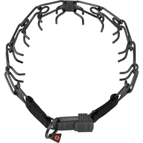 ULTRA-PLUS Training Collar with Center-Plate & ClicLock - Stainless Steel Black