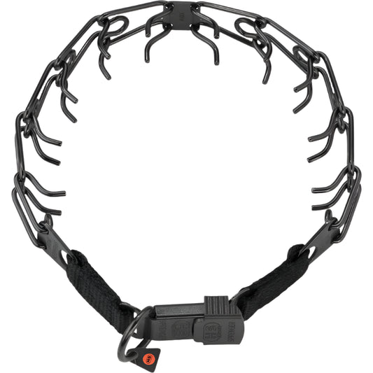 ULTRA-PLUS Training Collar with Center-Plate & ClicLock - Stainless Steel Black