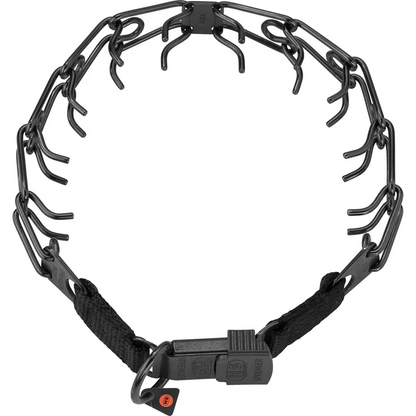Herm Sprenger Prong Collar for Belgian Malinois - Black Stainless Steel Click-Lock (Medium, 3.2 mm)
