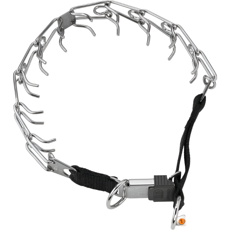 ULTRA-PLUS Training Collar with Center-Plate & ClicLock (Stainless Steel) - 2 Rings & Restriction