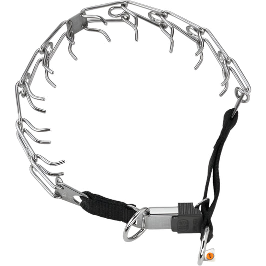 ULTRA-PLUS Training Collar with Center-Plate & ClicLock (Stainless Steel) - 2 Rings & Restriction
