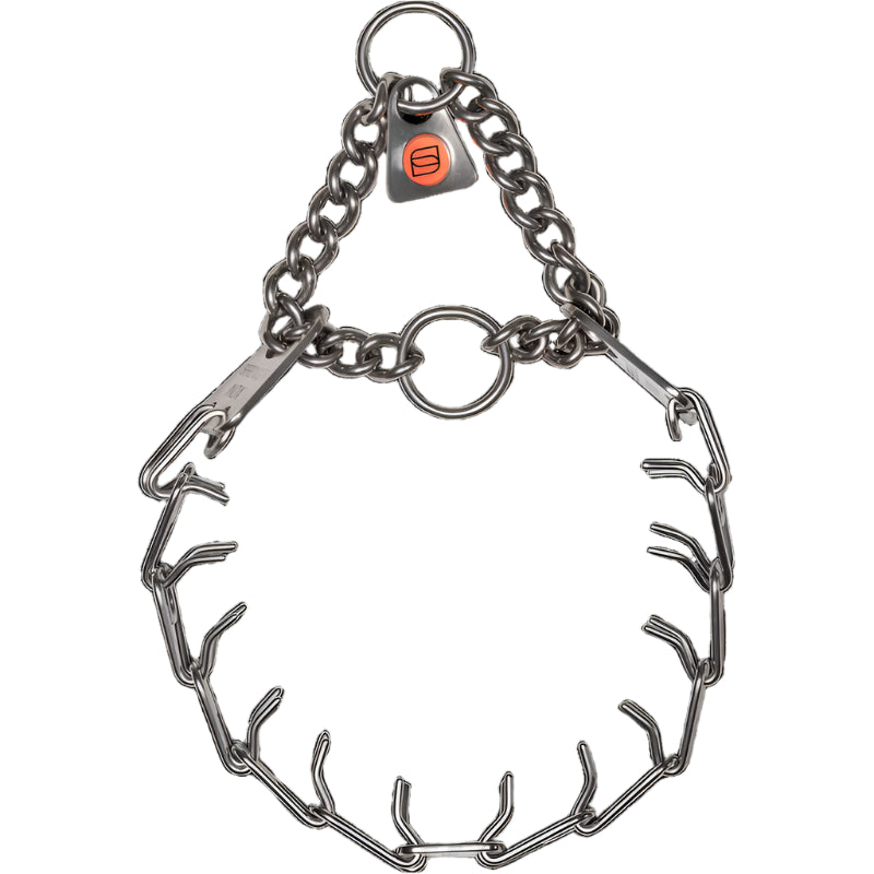 MICRO-PLUS Training Collar with Center-Plate, Dead Ring, & Assembly Chain (Stainless Steel) - 1.5mm Wire Gauge