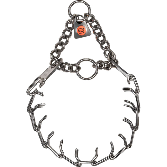 MICRO-PLUS Training Collar with Center-Plate, Dead Ring, & Assembly Chain (Stainless Steel) - 1.5mm Wire Gauge