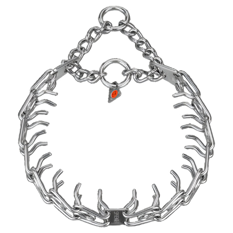 ULTRA-PLUS Training Collar with Center-Plate, Assembly Chain, 2 rings - Stainless Steel (3.0 mm Short Version)