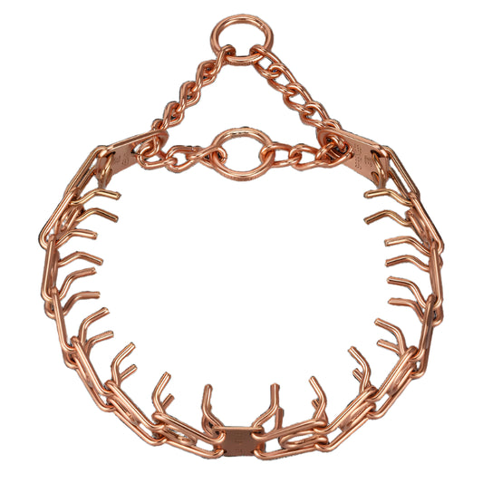 ULTRA-PLUS Training Prong Collar with Center-Plate, Assembly Chain, 2 rings - CUROGAN, 3.0 mm (Short Version)