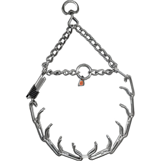 ULTRA-PLUS Training Collar with Center-Plate, Assembly Chain, and ClicLock - Stainless Steel