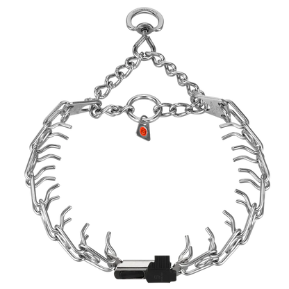 ULTRA-PLUS Training Prong Collar with ClicLock, Assembly Chain, and Swivel (3.0mm Short Version)