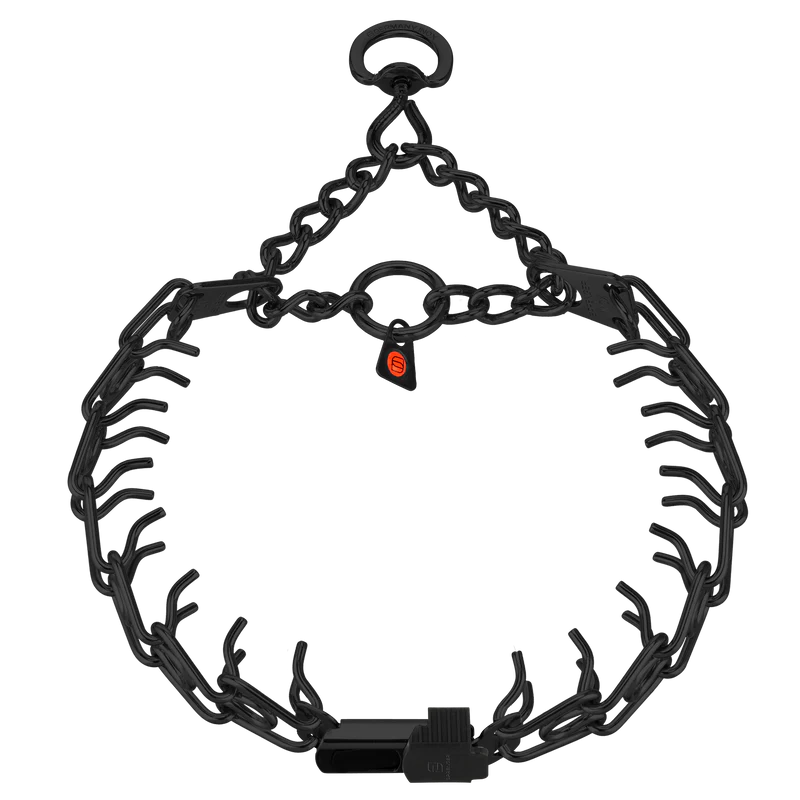 ULTRA-PLUS Training Prong Collar with ClicLock, Assembly Chain, and Swivel (3.0mm Short Version)