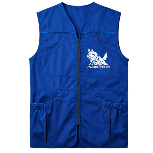 Professional Dog Trainer Vest – Premium Multi-Pocket Training Vest for Everyday Work with Working Dogs-Blue
