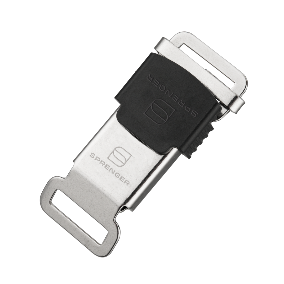Sprenger ClicLock quick-release buckle with sliding bar, 21 mm stainless steel, for bite suits