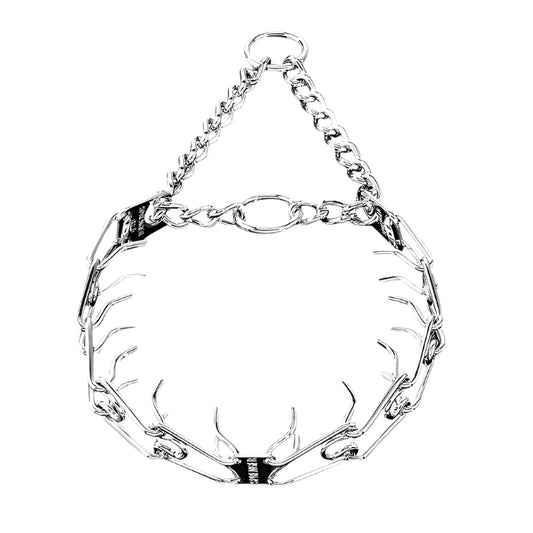 ULTRA-PLUS Training Collar with Center-Plate & Assembly Chain - Steel NICKLE-Plated
