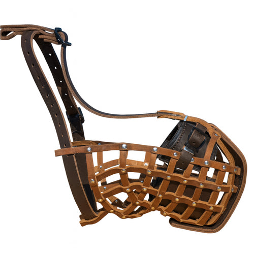 Handcrafted Leather Dog Muzzle for Working