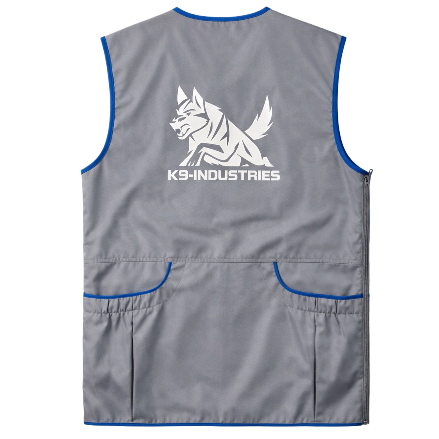 Professional Dog Trainer Vest – Premium Multi-Pocket Training Vest for Everyday Work with Working Dogs-Grey