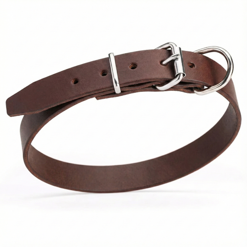 Classic Handcrafted Leather Dog Collar - 25mm (1 inch)