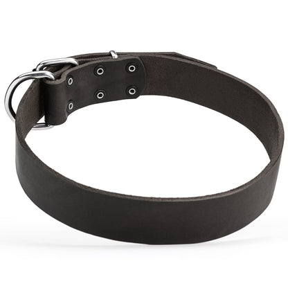 The Classic Handcrafted 1-Ply Leather Dog Collar (40mm)