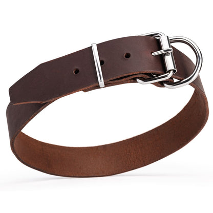 The Classic Handcrafted 1-Ply Leather Dog Collar (40mm)