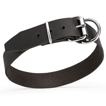 The Classic Handcrafted 1-Ply Leather Dog Collar (40mm)