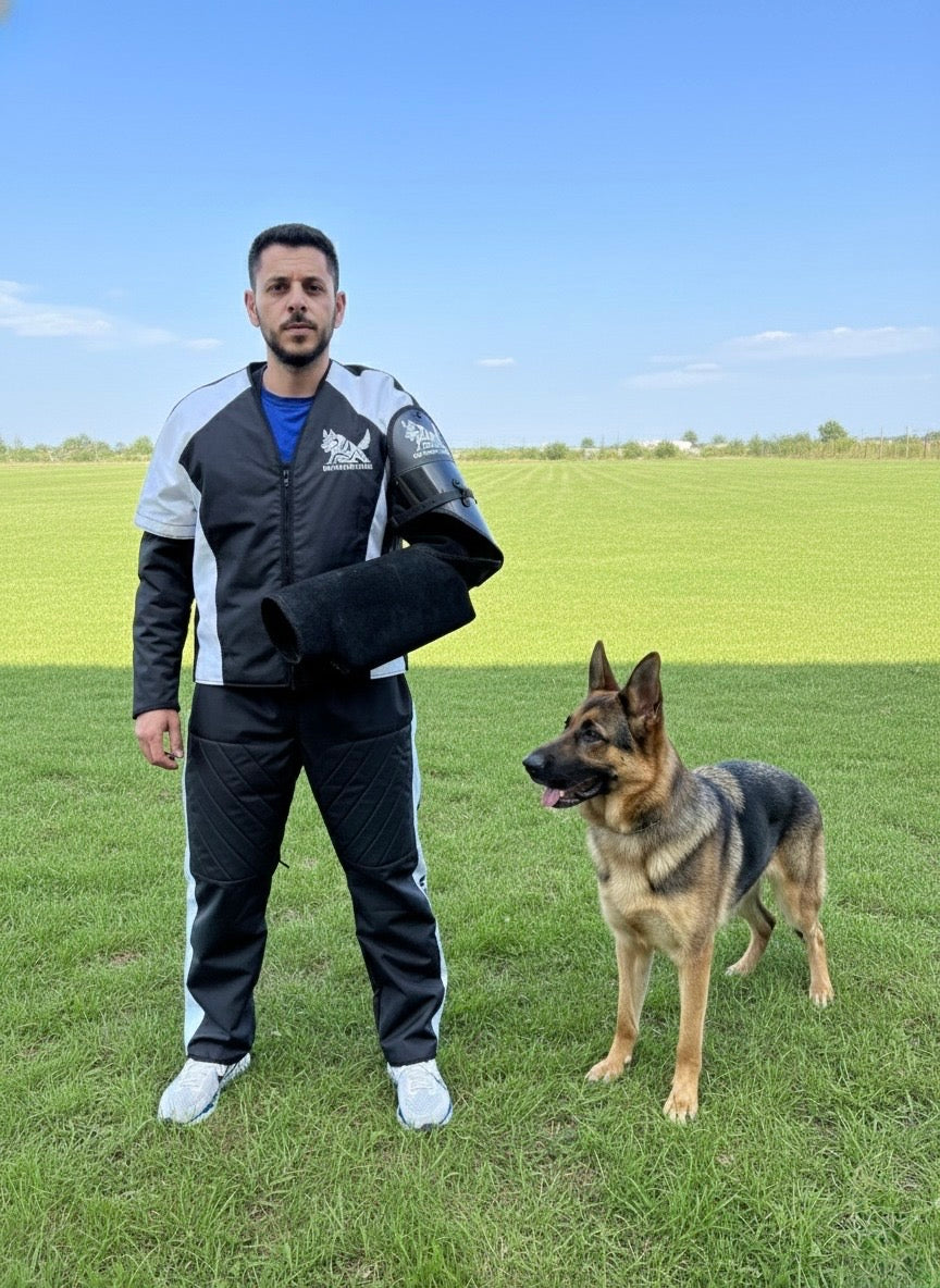 Full Protection Competition/ Training Suit – Premium Dog Training Gear (Jacket + Scratch Pants + Removable Sleeve)