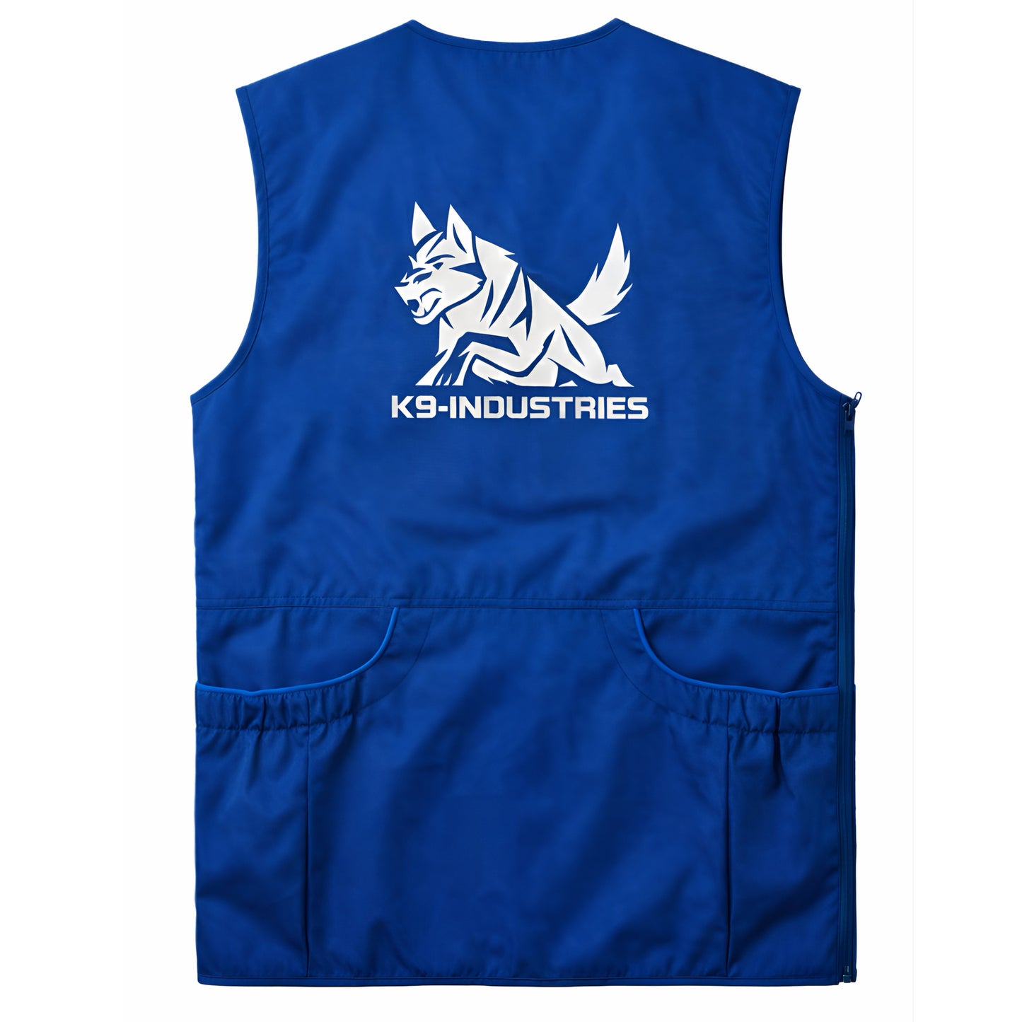 Professional Dog Trainer Vest - Multi-Pocket, Blue