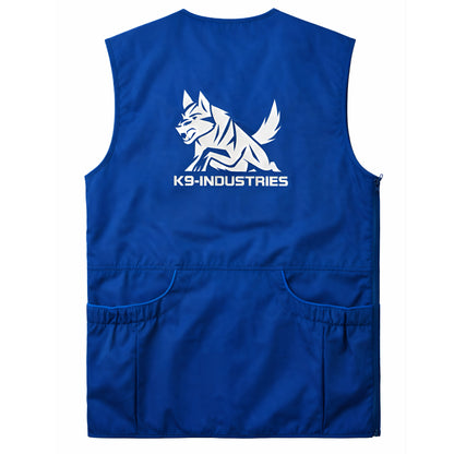 Professional Dog Trainer Vest - Multi-Pocket, Blue