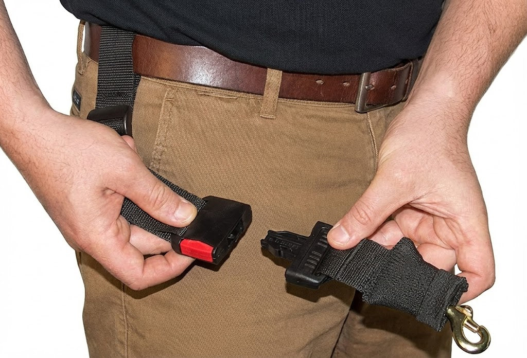 Free Hand Walking Dog Leash for Police & Military Patrol – Waterproof Double-Thick Nylon with Quick Release