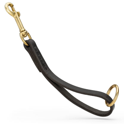 Short Leather Dog Leash With Brass Snap Hook – Premium Quality