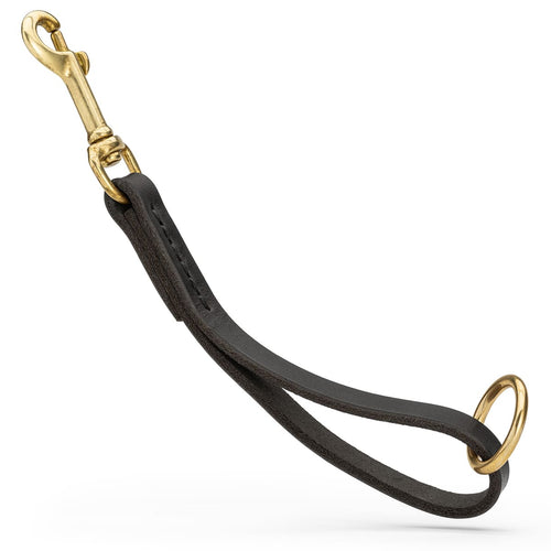 Short Leather Dog Leash With Brass Snap Hook – Premium Quality