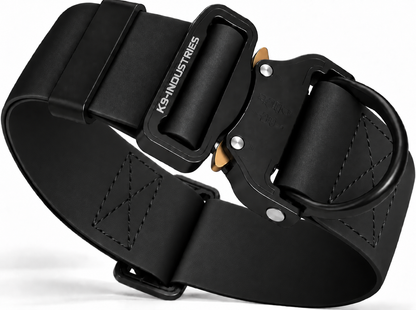 K9-Industries 2 in (50 mm) waterproof working dog collar in black with quick-release buckle