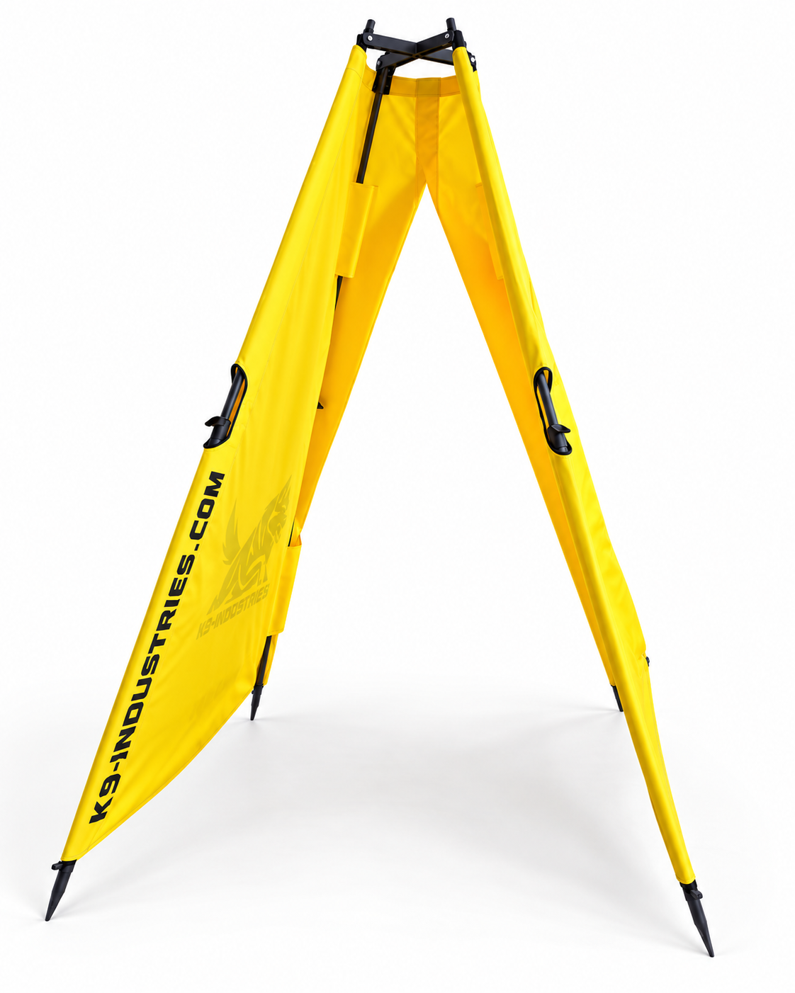 Yellow IGP blind with open rear exit for the helper - K9-Industries competition blind