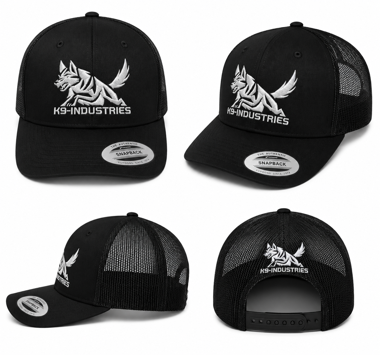 K9 Industries mesh trucker cap - black