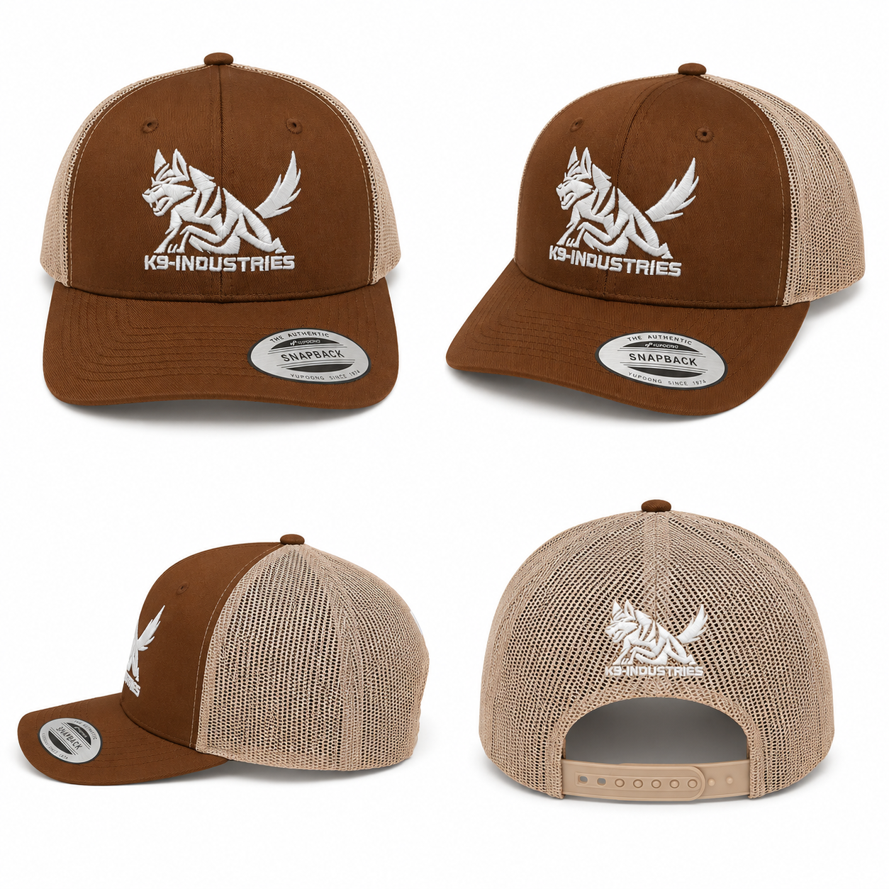 K9 Industries mesh trucker cap - brown/khaki