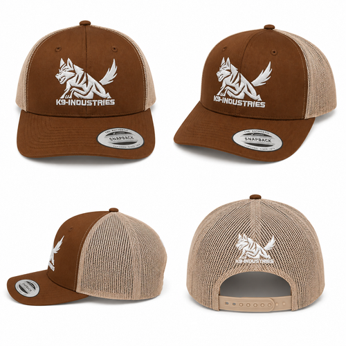 K9 Industries mesh trucker cap - brown/khaki