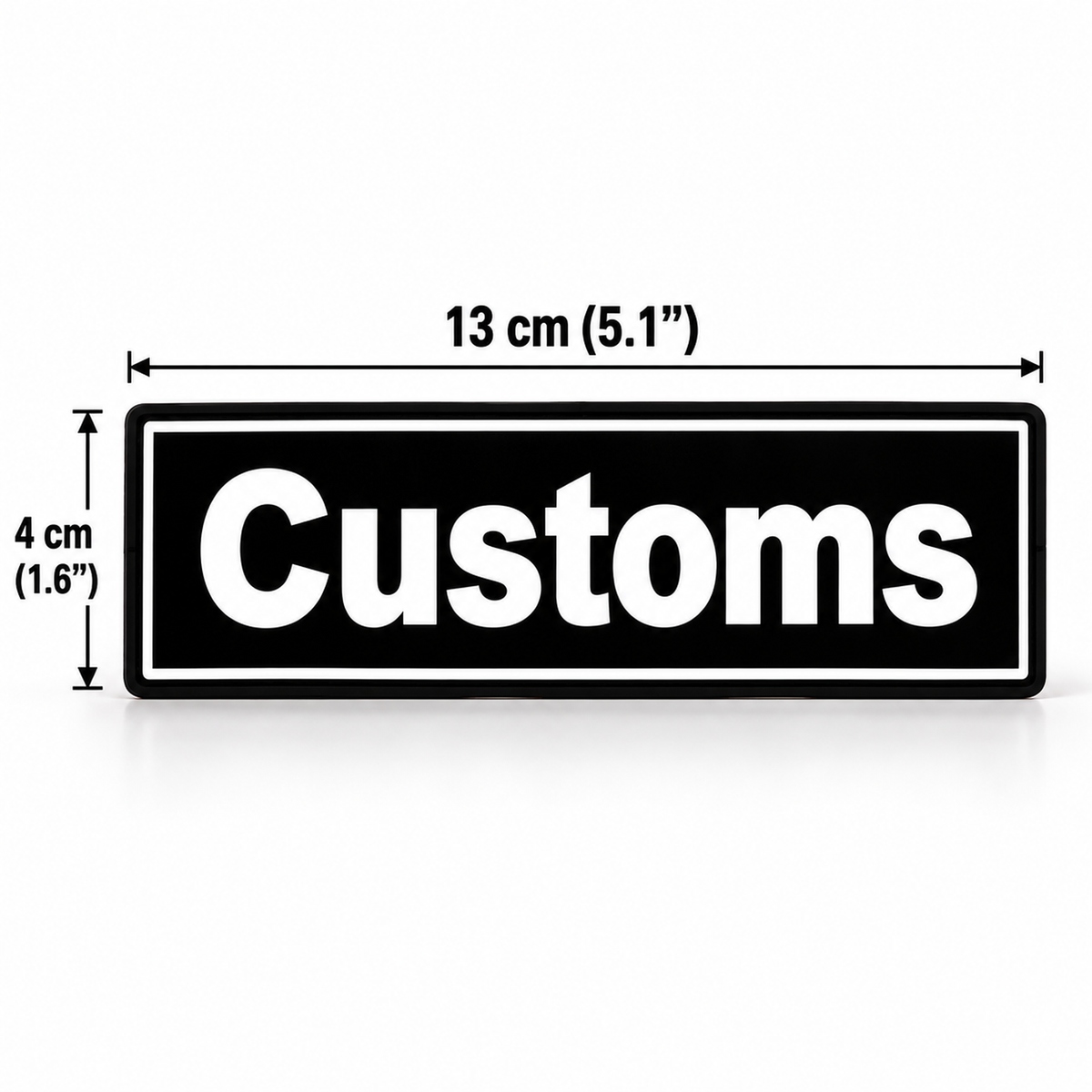 CUSTOMS printed K9 patch 13 x 4 cm with hook and loop back, set of 2 - K9-Industries