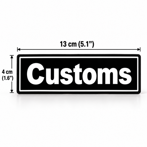 CUSTOMS printed K9 patch 13 x 4 cm with hook and loop back, set of 2 - K9-Industries