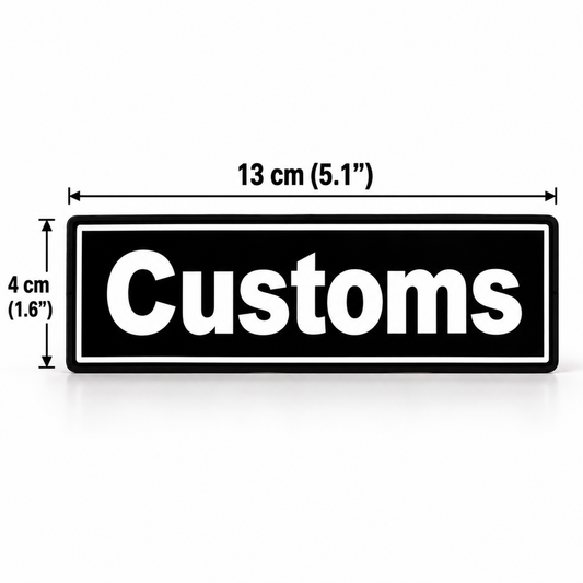 CUSTOMS printed K9 patch 13 x 4 cm with hook and loop back, set of 2 - K9-Industries