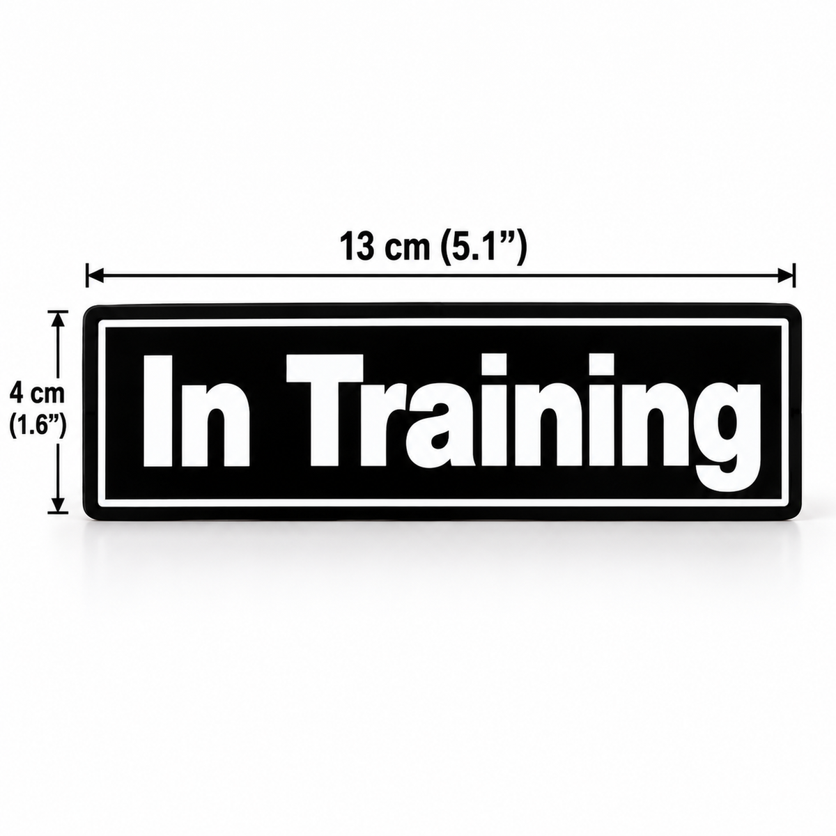 IN TRAINING printed K9 patch 13 x 4 cm with hook and loop back, set of 2 - K9-Industries