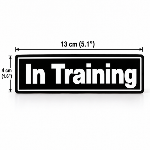 IN TRAINING printed K9 patch 13 x 4 cm with hook and loop back, set of 2 - K9-Industries