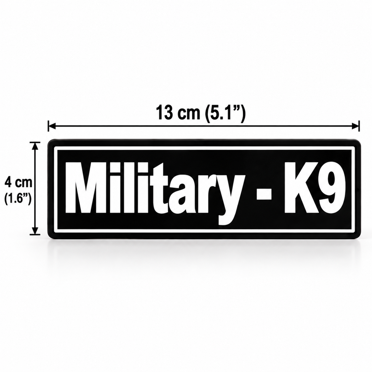MILITARY K9 printed patch 13 x 4 cm with hook and loop back, set of 2 - K9-Industries