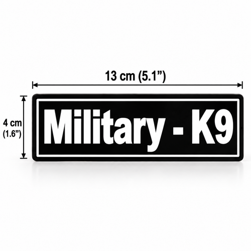 MILITARY K9 printed patch 13 x 4 cm with hook and loop back, set of 2 - K9-Industries