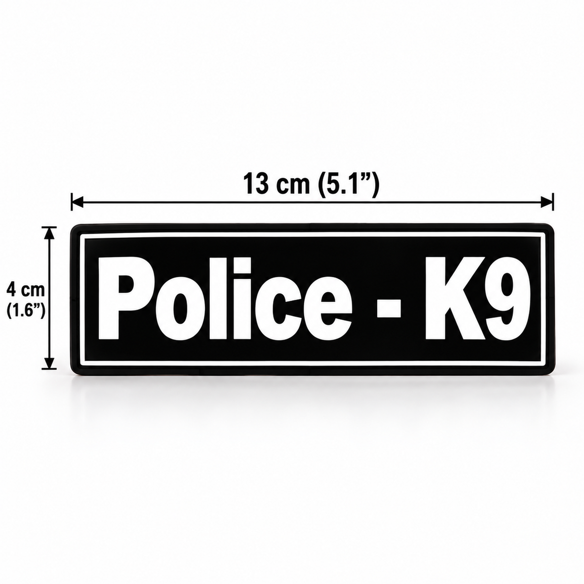 POLICE K9 printed patch 13 x 4 cm with hook and loop back, set of 2 - K9-Industries