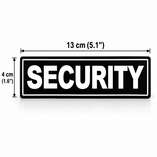 SECURITY printed K9 patch 13 x 4 cm with hook and loop back, set of 2 - K9-Industries