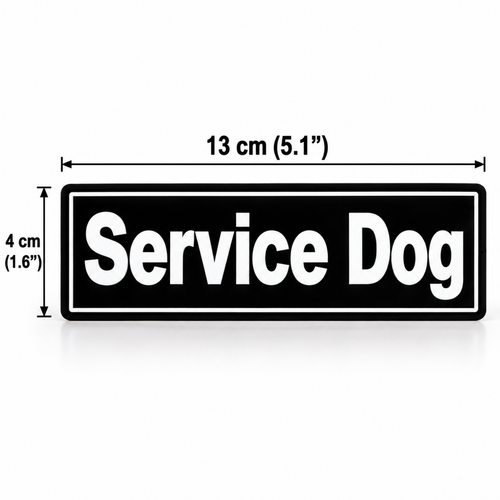 SERVICE DOG printed K9 patch 13 x 4 cm with hook and loop back, set of 2 - K9-Industries