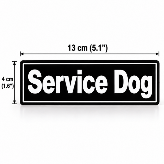 SERVICE DOG printed K9 patch 13 x 4 cm with hook and loop back, set of 2 - K9-Industries