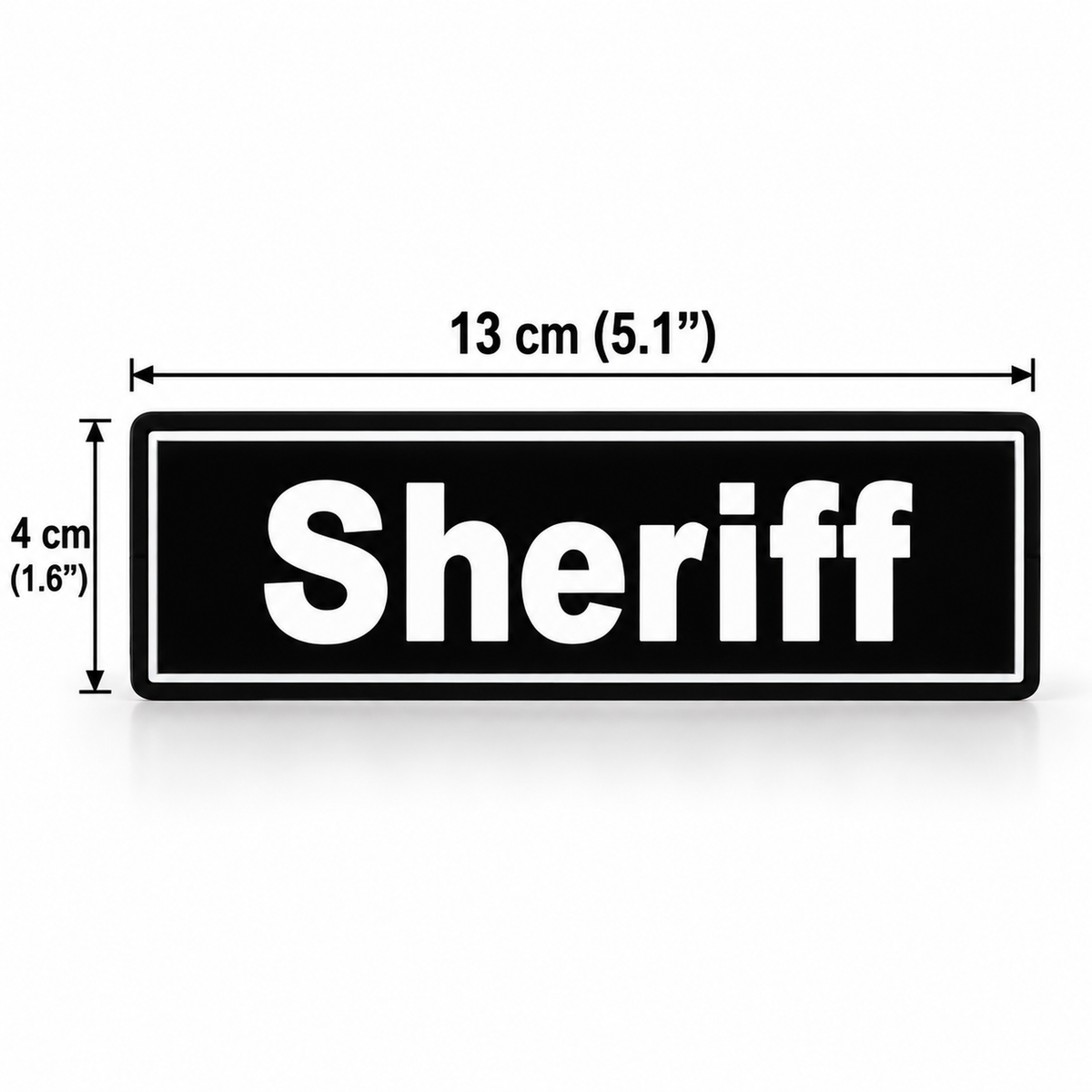 SHERIFF printed K9 patch 13 x 4 cm with hook and loop back, set of 2 - K9-Industries